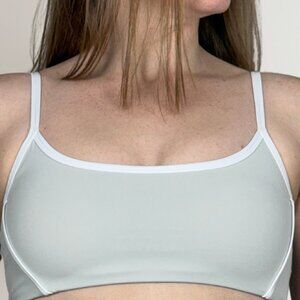 Stripped Activewear Bra - Grey